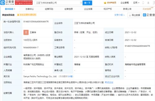 字節(jié)跳動布局三亞 飛書科技公司成立，拓寬電子產(chǎn)品與計算機軟硬件市場